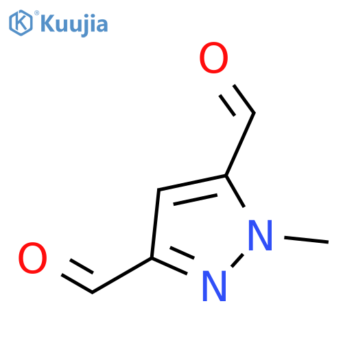 1-methyl-1H-Pyrazole-3,5-dicarboxaldehyde structure