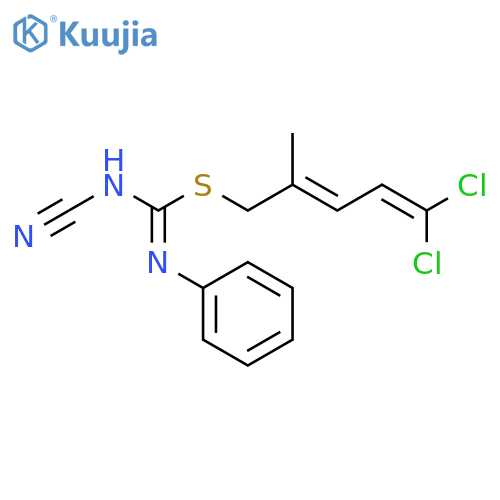 1-cyano-2-(5,5-dichloro-2-methylpenta-2,4-dienyl)-3-phenylisothiourea structure