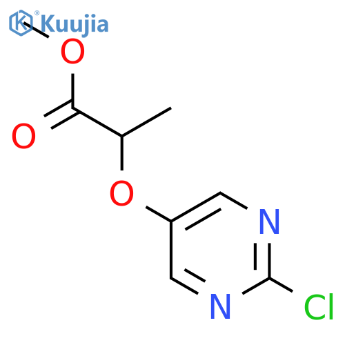 2-Chloro-5-[1-(methoxycarbonyl)ethoxy]pyrimidine structure
