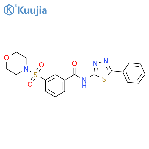 Benzamide, 3-(4-morpholinylsulfonyl)-N-(5-phenyl-1,3,4-thiadiazol-2-yl)- structure