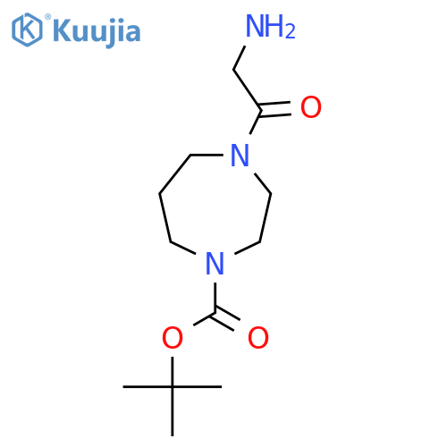 4-(2-Amino-acetyl)-[1,4]diazepane-1-carboxylic acid tert-butyl ester structure
