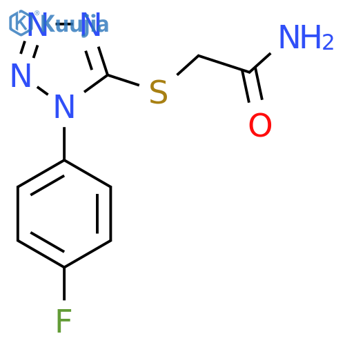 2-((1-(4-Fluorophenyl)-1H-tetrazol-5-yl)thio)acetamide structure