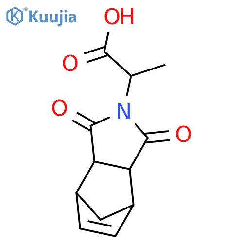2-{3,5-Dioxo-4-azatricyclo5.2.1.0^{2,6}dec-8-en-4-yl}propanoic Acid structure