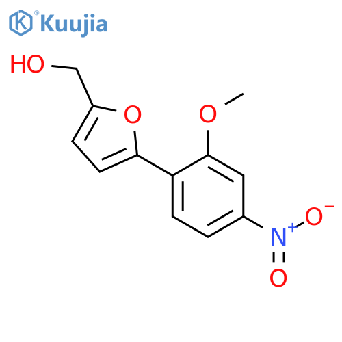 (5-(2-methoxy-4-nitrophenyl)furan-2-yl)methanol structure
