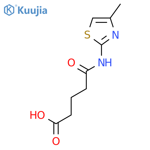 5-[(4-Methyl-1,3-thiazol-2-yl)amino]-5-oxopentanoic acid structure