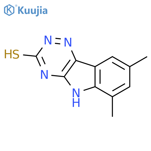 6,8-dimethyl-5H-[1,2,4]triazino[5,6-b]indole-3-thiol structure