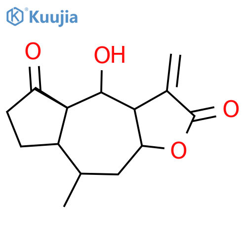 (3aS,4S,4aR,7aS,8R,9aR)-4-hydroxy-4a,8-dimethyl-3-methylidenedecahydroazuleno[6,5-b]furan-2,5-dione structure
