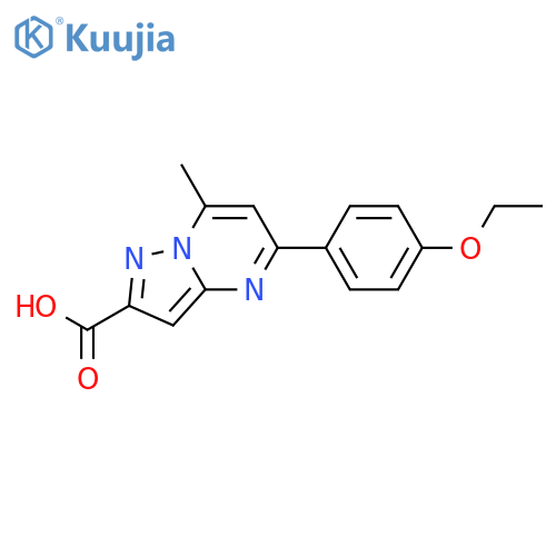 5-(4-Ethoxy-phenyl)-7-methyl-pyrazolo-1,5-apyrimidine-2-carboxylicacid structure