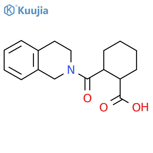 2-(3,4-Dihydroisoquinolin-2(1H)-ylcarbonyl)cyclohexanecarboxylic acid structure