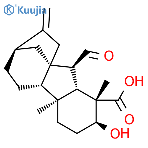 (1alpha,2beta,4aalpha,4bbeta,10beta)-10-formyl-2-hydroxy-1,4a-dimethyl-8-methylidenegibbane-1-carboxylic acid structure