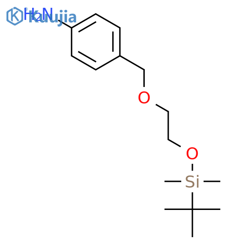 Benzenamine, 4-[[2-[[(1,1-dimethylethyl)dimethylsilyl]oxy]ethoxy]methyl]- structure
