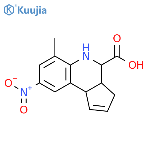6-Methyl-8-nitro-3a,4,5,9b-tetrahydro-3H-cyclopentacquinoline-4-carboxylic Acid structure