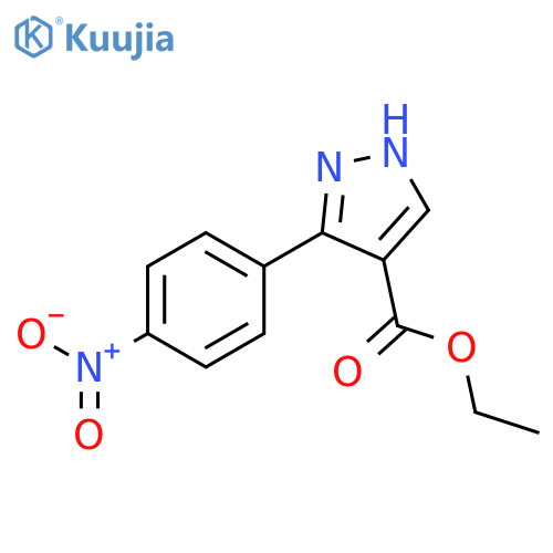 ethyl 5-(4-nitrophenyl)-1H-pyrazole-4-carboxylate structure
