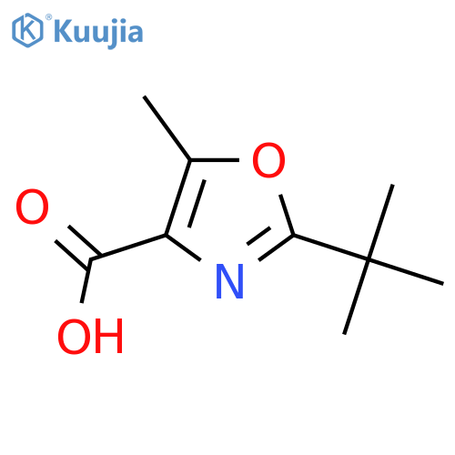 2-Tert-Butyl-5-methyl-oxazole-4-carboxylic acid structure