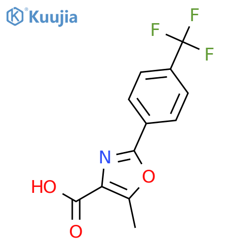 5-Methyl-2-[4-(trifluoromethyl)phenyl]-1,3-oxazole-4-carboxylic acid structure