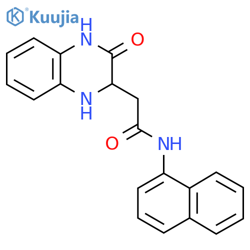 N-(naphthalen-1-yl)-2-(3-oxo-1,2,3,4-tetrahydroquinoxalin-2-yl)acetamide structure