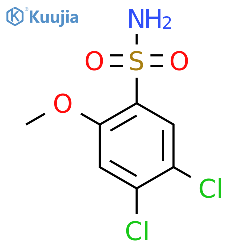 4,5-dichloro-2-methoxybenzene-1-sulfonamide structure