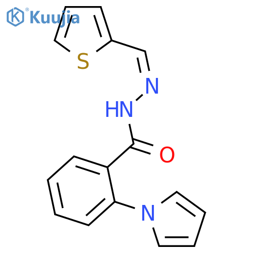 2-(1H-pyrrol-1-yl)-N'-[(1Z)-thien-2-ylmethylene]benzohydrazide structure