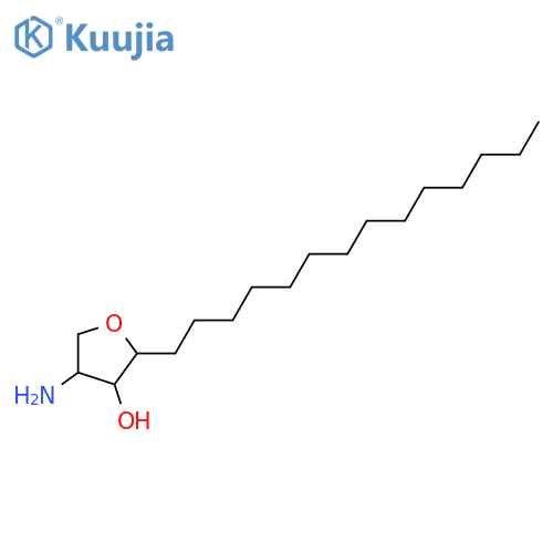 3-Furanol, 4-aminotetrahydro-2-tetradecyl-, (2S,3S,4S)- structure
