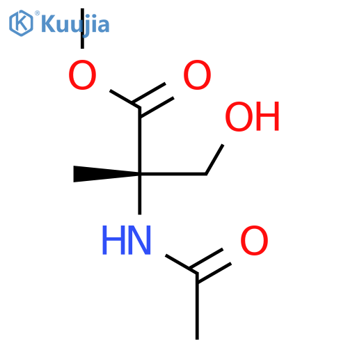 Serine, N-acetyl-2-methyl-, methyl ester structure