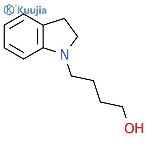 3-(2,3-Dihydro-1H-indol-1-yl)butanol-1-ol structure