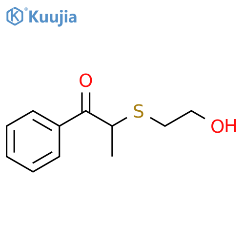 1-Propanone, 2-[(2-hydroxyethyl)thio]-1-phenyl- structure