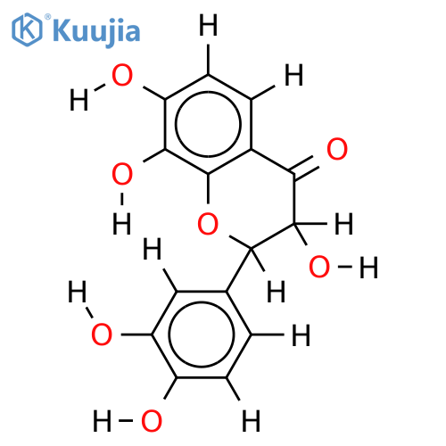 (+/-)2,3-trans-3',4',7,8-tetrahydroxydihydroflavonol structure