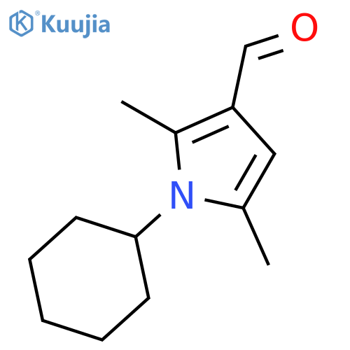1-cyclohexyl-2,5-dimethyl-1H-pyrrole-3-carbaldehyde structure