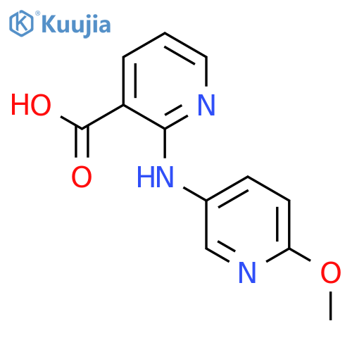 2-[(6-Methoxypyridin-3-yl)amino]pyridine-3-carboxylic acid structure