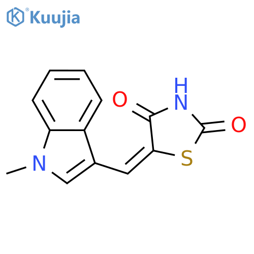 2,4-Thiazolidinedione, 5-[(1-methyl-1H-indol-3-yl)methylene]- structure