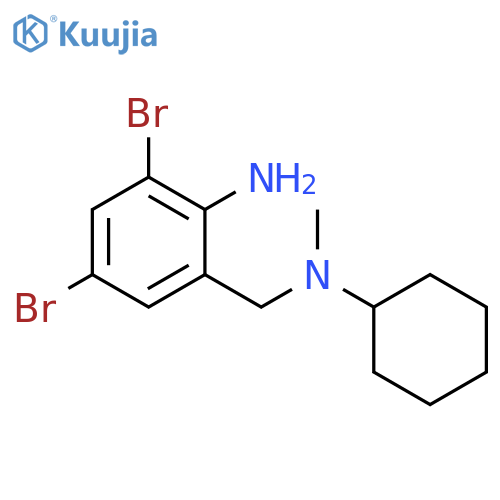 2,4-dibromo-6-{cyclohexyl(methyl)aminomethyl}aniline structure