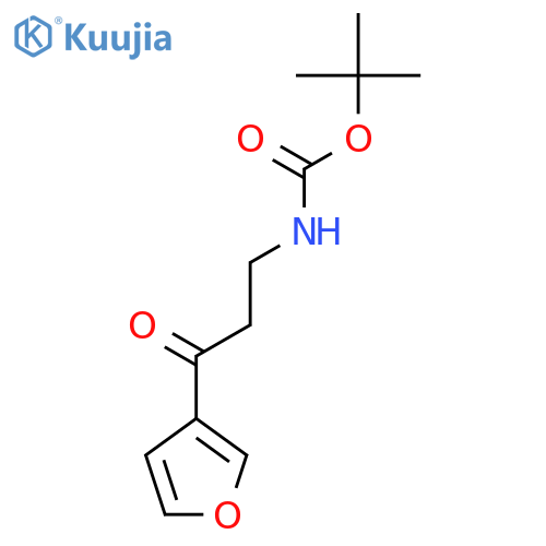 [3-(3-Furanyl)-3-oxopropyl]-carbamic acid 1,1-dimethylethyl ester structure