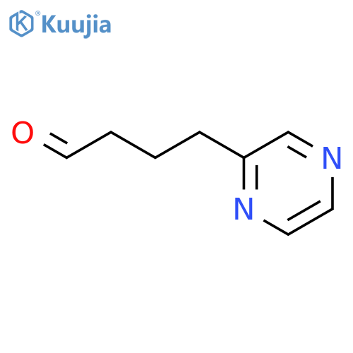 4-(pyrazin-2-yl)butanal structure
