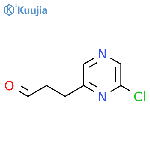 3-(6-chloropyrazin-2-yl)propanal structure