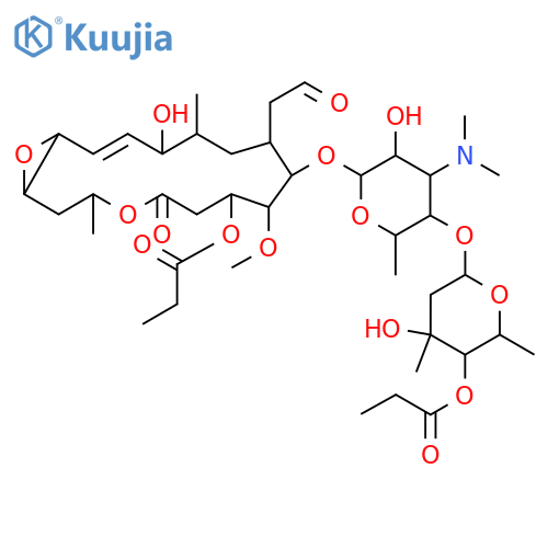 Leucomycin V,12,13-epoxy-12,13-dihydro-, 3,4B-dipropanoate, (12S,13S)- structure