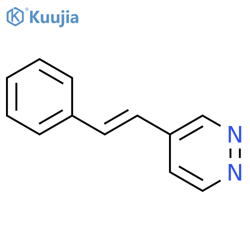 Pyridazine, 4-[(1E)-2-phenylethenyl]- structure