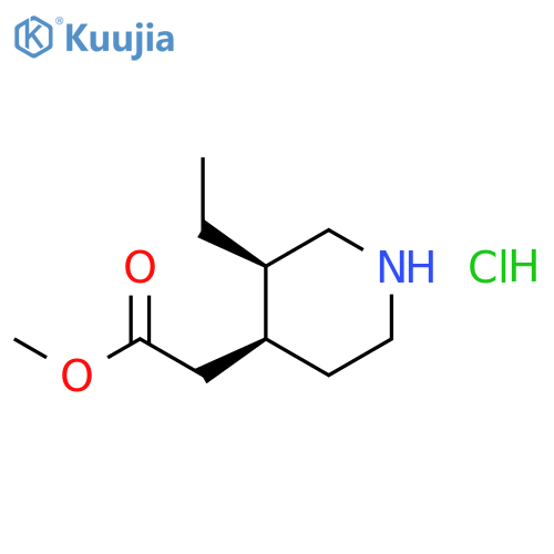 methyl 2-(3R,4S)-3-ethylpiperidin-4-ylacetate hydrochloride structure