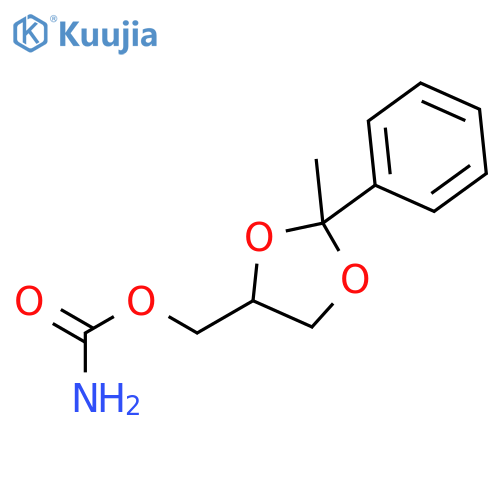 (2-methyl-2-phenyl-1,3-dioxolan-4-yl)methyl carbamate structure