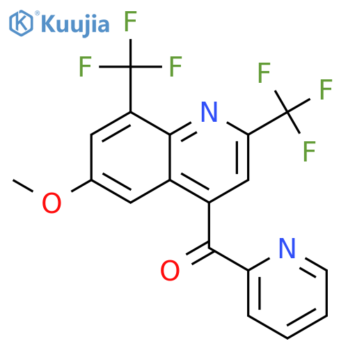 Methanone,[6-methoxy-2,8-bis(trifluoromethyl)-4-quinolinyl]-2-pyridinyl- structure