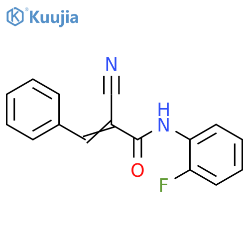 2-cyano-N-(2-fluorophenyl)-3-phenylprop-2-enamide structure