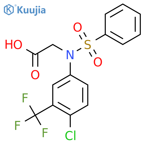 N-4-Chloro-3-(trifluoromethyl)phenyl-N-(phenylsulfonyl)glycine structure