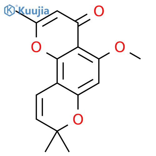 5-methoxy-2,8,8-trimethyl-4H,8H-pyrano[2,3-f]chromen-4-one structure