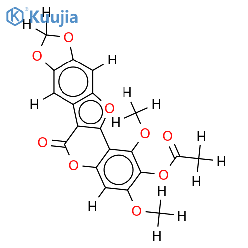 6-Acetoxy-5,7-dimethoxy-11,12-methylendioxycoumeston structure