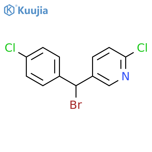 Pyridine, 5-[bromo(4-chlorophenyl)methyl]-2-chloro- structure