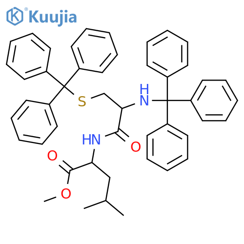 methyl N,S-ditritylcysteinylleucinate structure