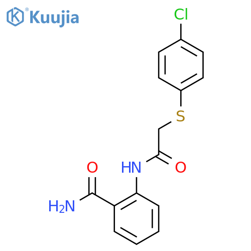 2-{2-[(4-chlorophenyl)sulfanyl]acetamido}benzamide structure