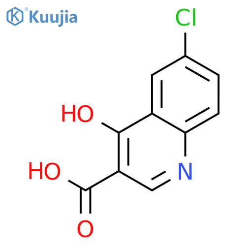 6-Chloro-4-hydroxyquinoline-3-carboxylic acid structure