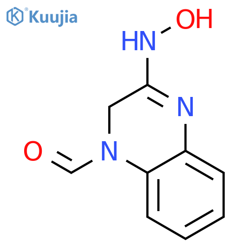 1(2H)-Quinoxalinecarboxaldehyde,3-(hydroxyamino)- structure