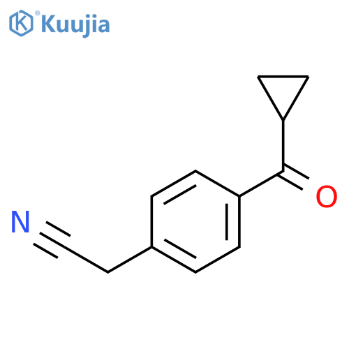 Benzeneacetonitrile,4-(cyclopropylcarbonyl)- structure