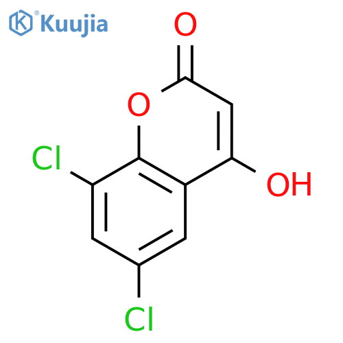 6,8-Dichloro-4-hydroxycoumarin structure